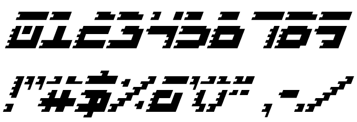 Roid Rage Italic Font OTHER CHARS