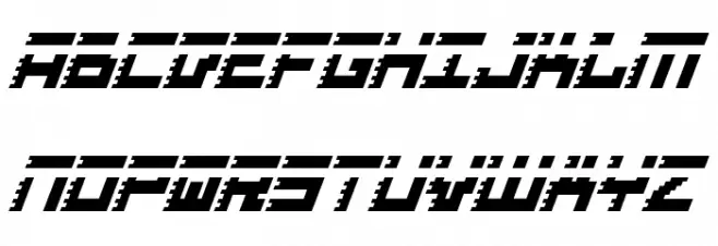 Roid Rage Italic 字体 大写