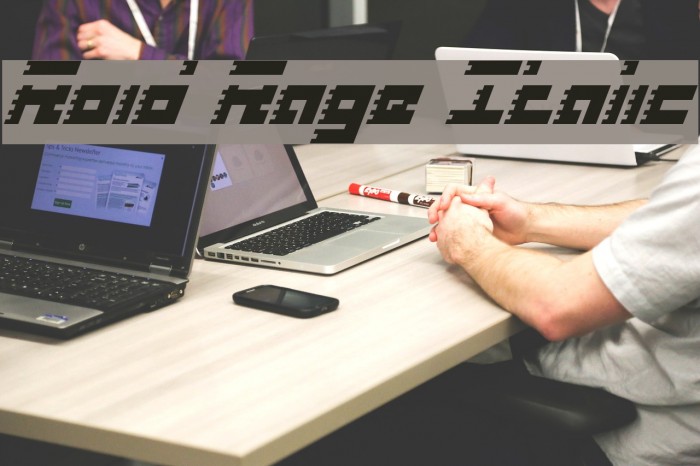 Roid Rage Italic Font examples