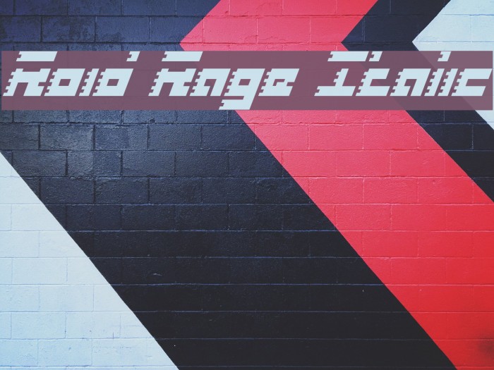 Roid Rage Italic Font examples