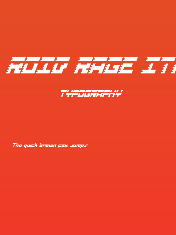Roid Rage Italic Poster