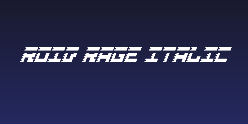 Roid Rage Italic Social Header