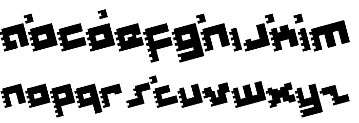 Roid Rage Rotate Font LOWERCASE