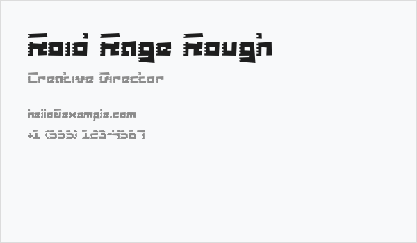 Roid Rage Rough Business Card