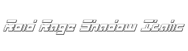 Roid Rage Shadow Italic  Скачать бесплатные шрифты