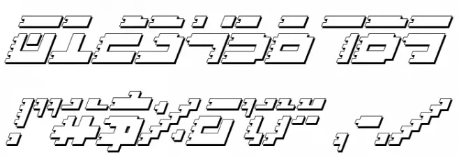 Roid Rage Shadow Italic フォント その他の文字