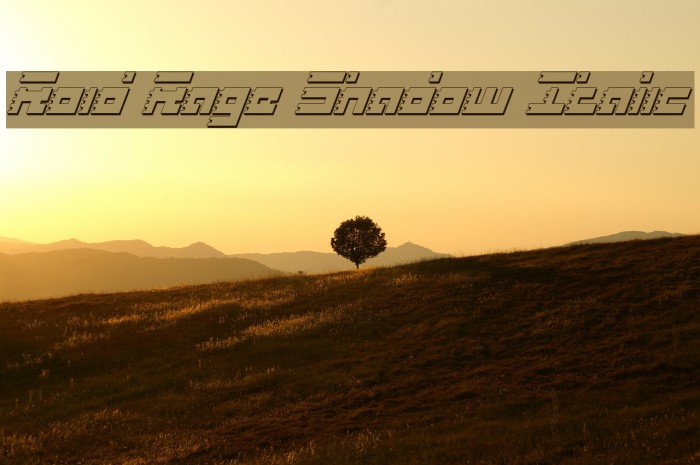 Roid Rage Shadow Italic Font examples