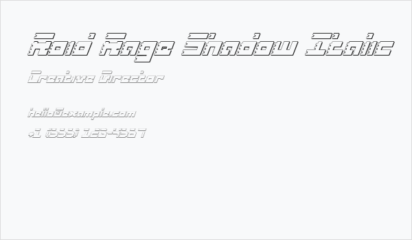 Roid Rage Shadow Italic Business Card