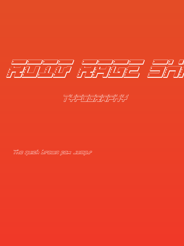 Roid Rage Shadow Italic Poster