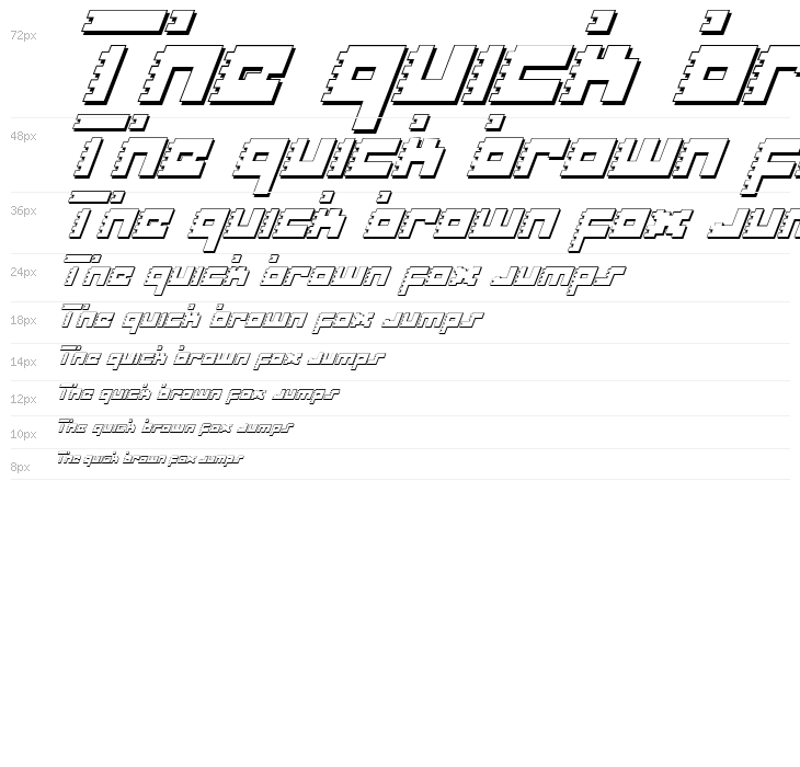 Roid Rage Shadow Italic Waterfall