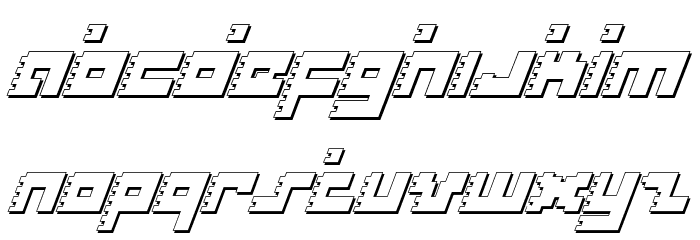 Roid Rage Shadow Italic Font LOWERCASE