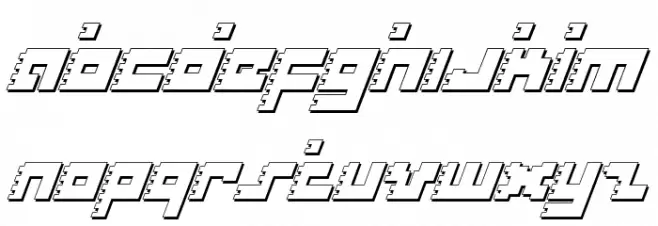 Roid Rage Shadow Italic フォント 小文字