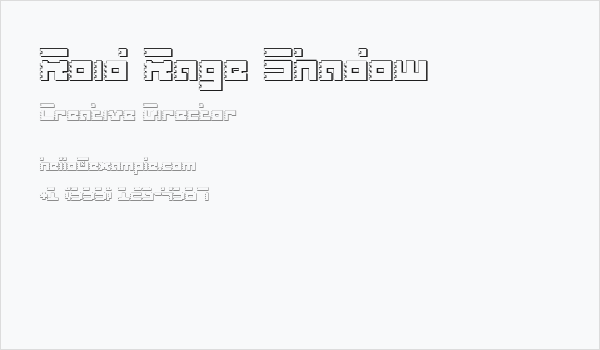 Roid Rage Shadow Business Card