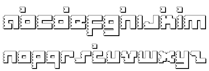Roid Rage Shadow Font Litere mici