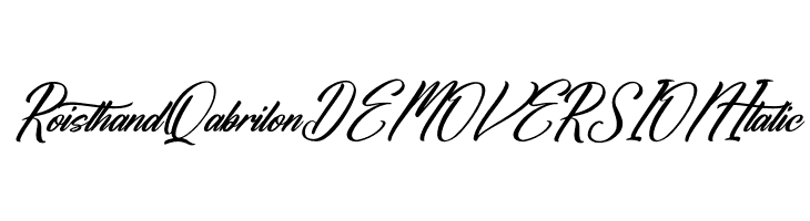 Roisthand Qabrilon DEMO VERSION Italic  Скачать бесплатные шрифты