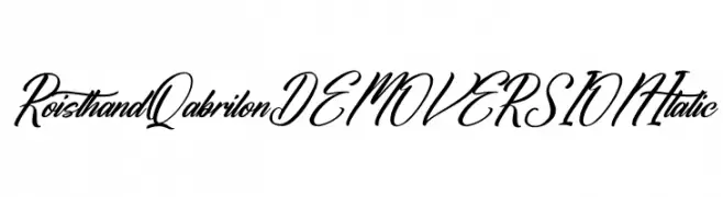 Roisthand Qabrilon DEMO VERSION Italic Font