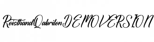 Roisthand Qabrilon DEMO VERSION Шрифта