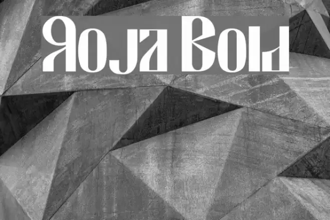 Roja Bold Font examples