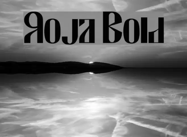 Roja Bold Font examples