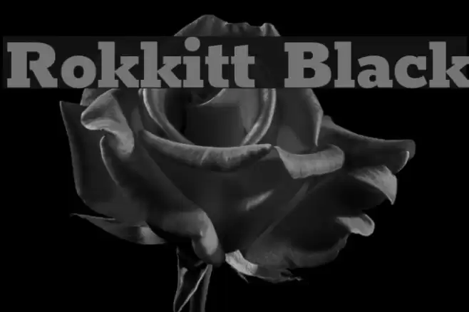 Rokkitt Black Font examples