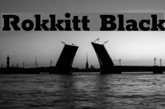 Rokkitt Black Font examples