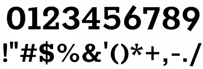 Rokkitt Bold Font OTHER CHARS