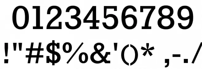 Rokkitt Bold Font OTHER CHARS