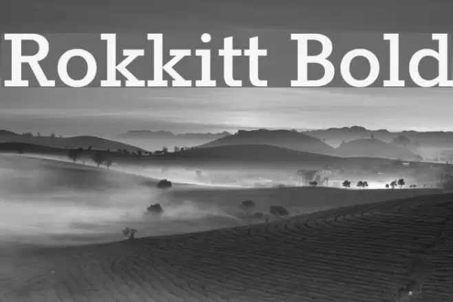 Rokkitt Bold Font examples
