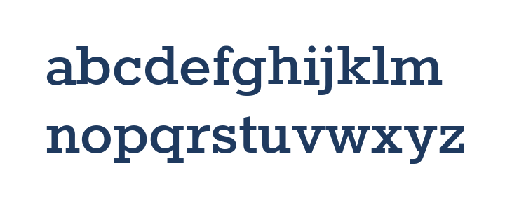 Rokkitt Bold Lowercase
