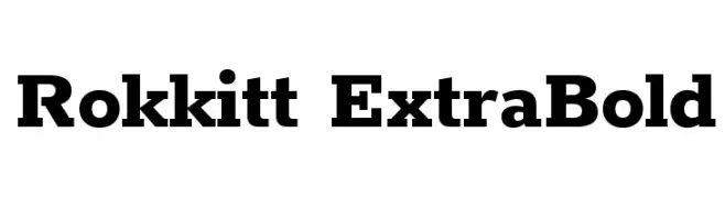 Rokkitt ExtraBold  Скачать бесплатные шрифты