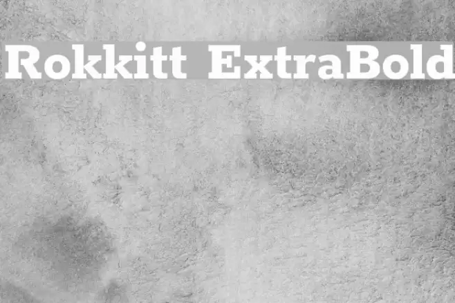 Rokkitt ExtraBold Font examples