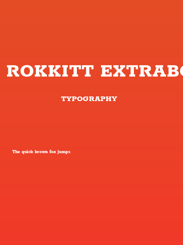 Rokkitt ExtraBold Poster