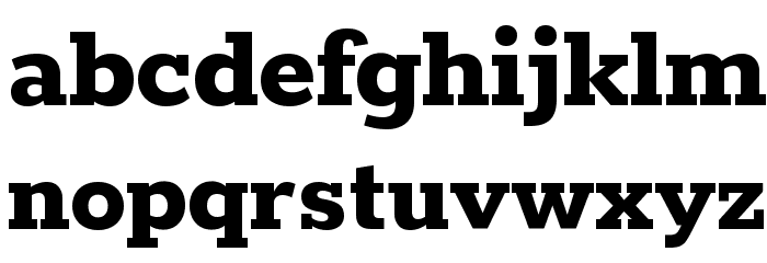 Rokkitt ExtraBold Font LOWERCASE