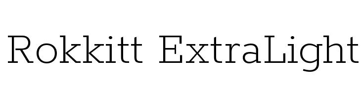 Rokkitt ExtraLight  Free Fonts Download