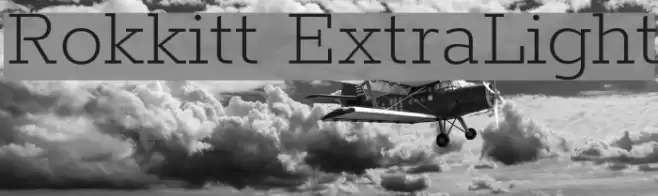 Rokkitt ExtraLight Font examples
