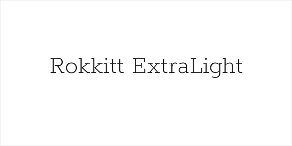 Rokkitt ExtraLight Logo