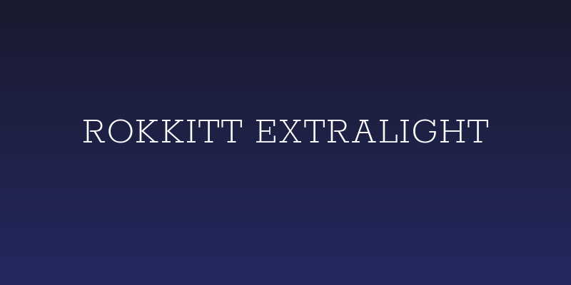 Rokkitt ExtraLight Social Header