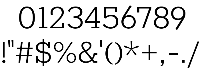 Rokkitt Light Font OTHER CHARS