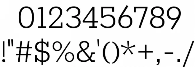 Rokkitt Light Font OTHER CHARS