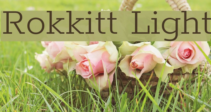 Rokkitt Light Font examples