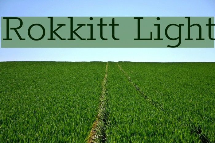 Rokkitt Light Font examples
