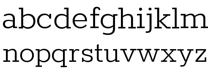 Rokkitt Light Font LOWERCASE