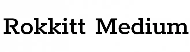 Rokkitt Medium  Скачать бесплатные шрифты