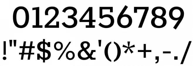 Rokkitt Medium Font OTHER CHARS