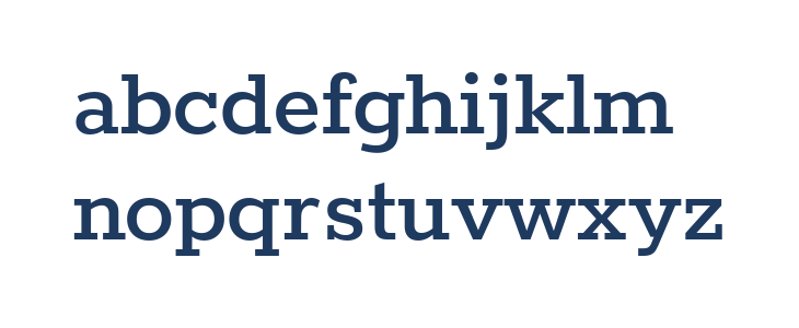 Rokkitt Medium Lowercase