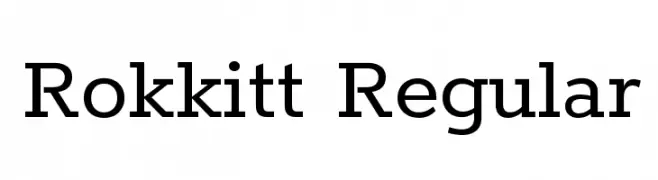 Rokkitt Regular  Скачать бесплатные шрифты