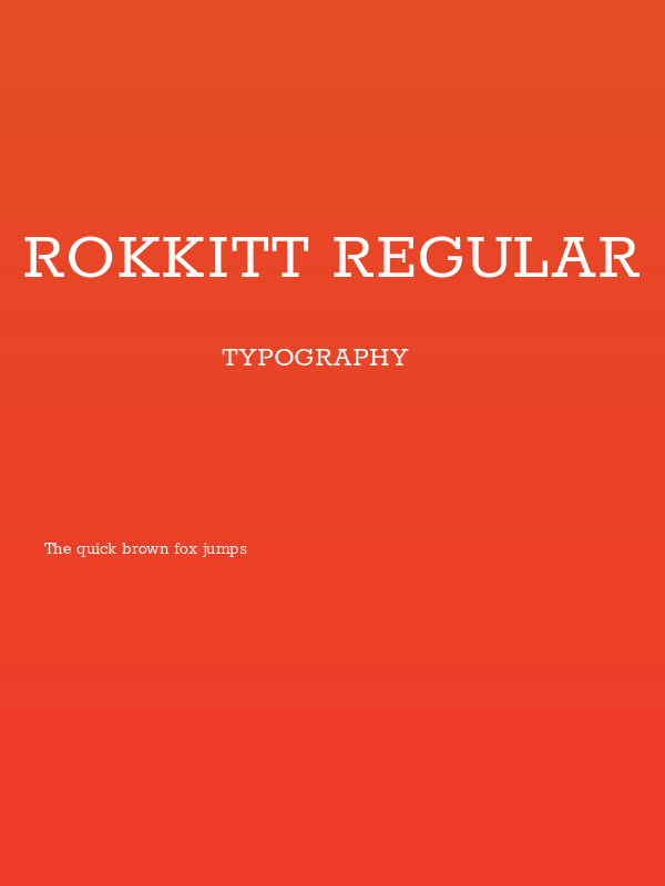 Rokkitt Regular Poster