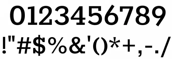 Rokkitt SemiBold Font OTHER CHARS