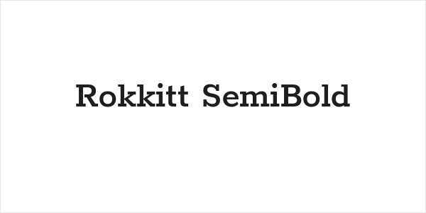 Rokkitt SemiBold Logo