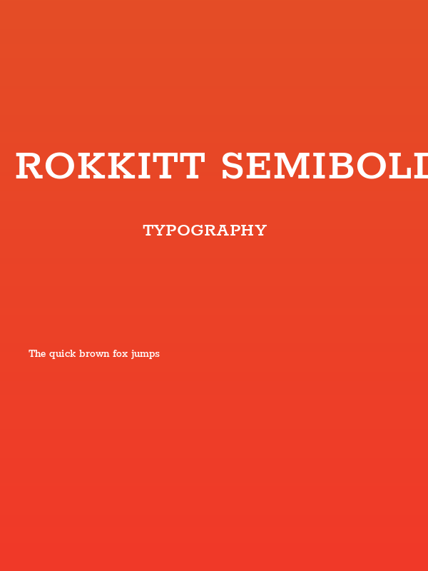Rokkitt SemiBold Poster